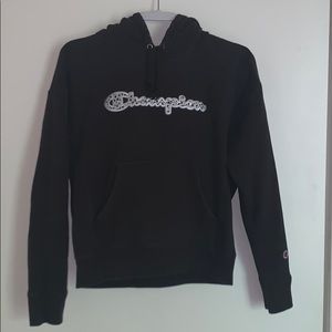 Black Dalmatian print champion hoodie